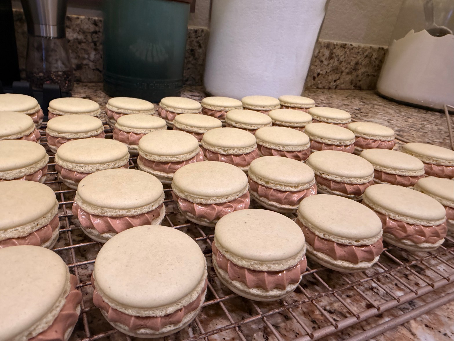 Maple bourbon macarons
