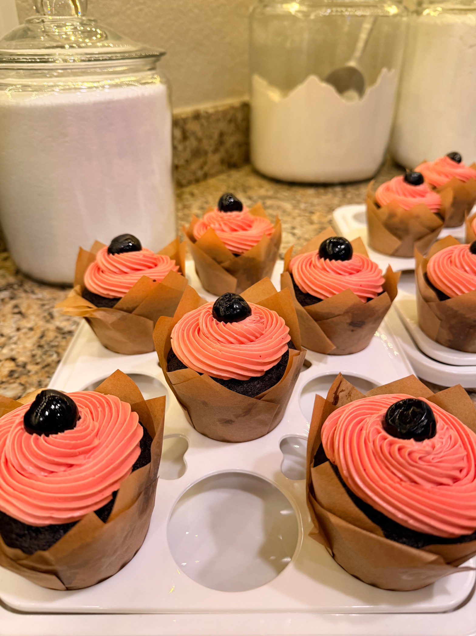Black Forest cupcakes
